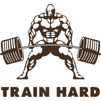 Train Hard - Sticker Decorativ - Choco - 130 x 119 cm Train Hard - Sticker Decorativ - Choco - 130 x 119 cm