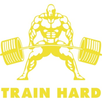 Train Hard - Sticker Decorativ - Lemon - 98 x 89 cm Train Hard - Sticker Decorativ - Lemon - 98 x 89 cm