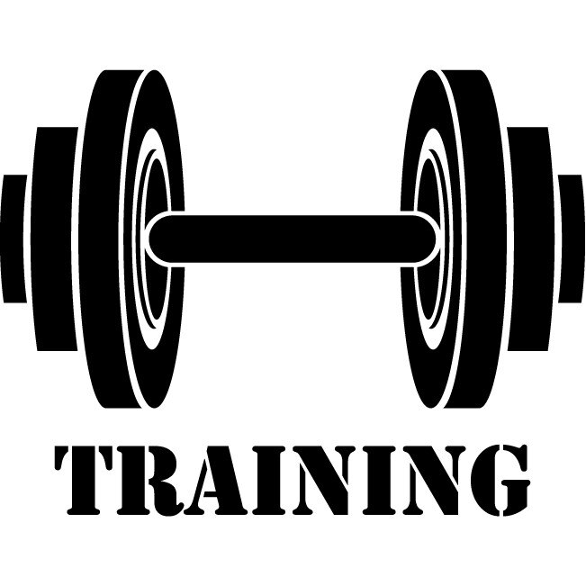 Training - Sticker Decorativ - Negru - 119 x 90 cm