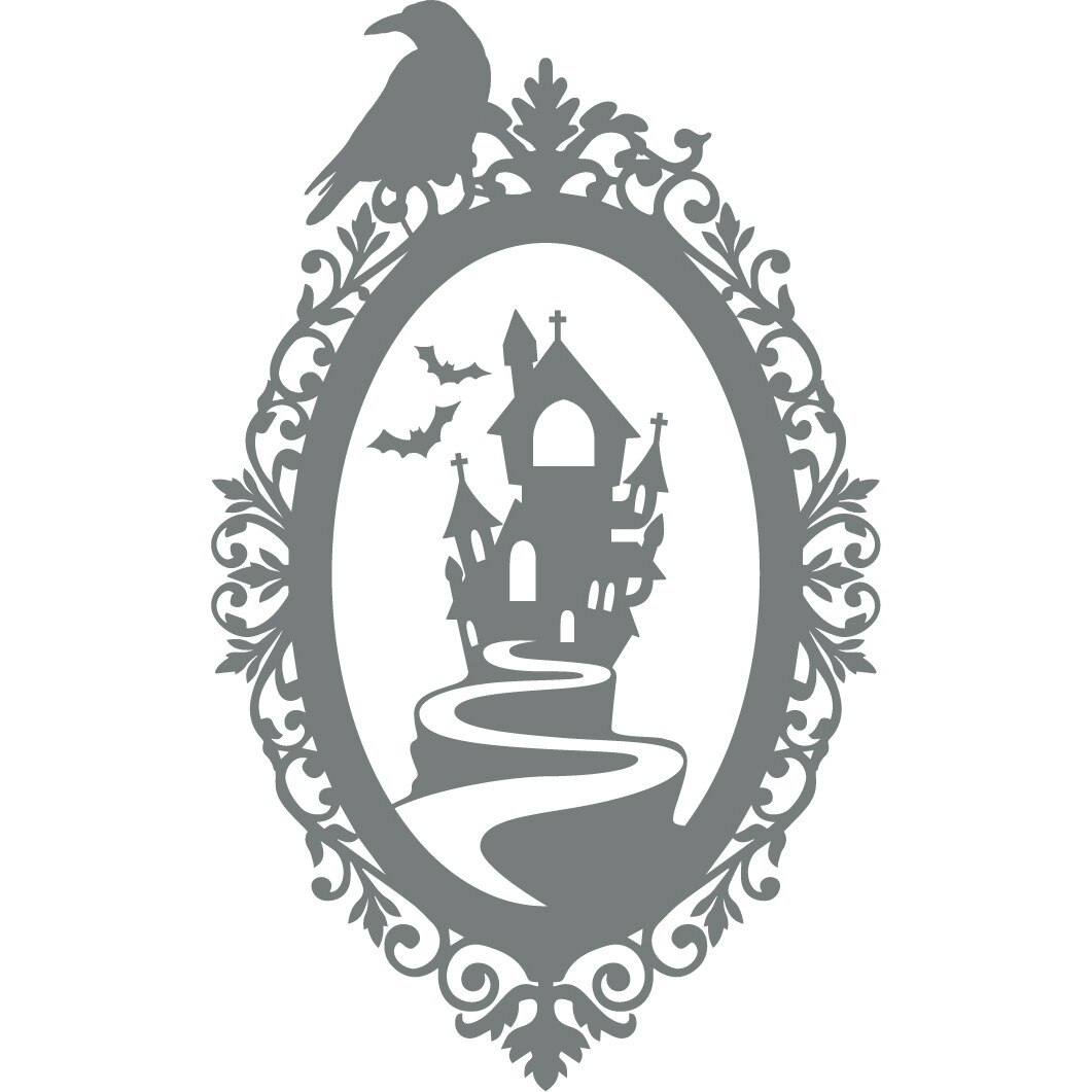 Oglinda misterioasa - Sticker Decorativ - Gri Metal - 55 x 89 cm