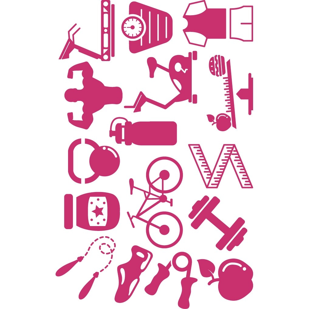 Traieste sanatos - Sticker Decorativ - Magenta - 89 x 140 cm