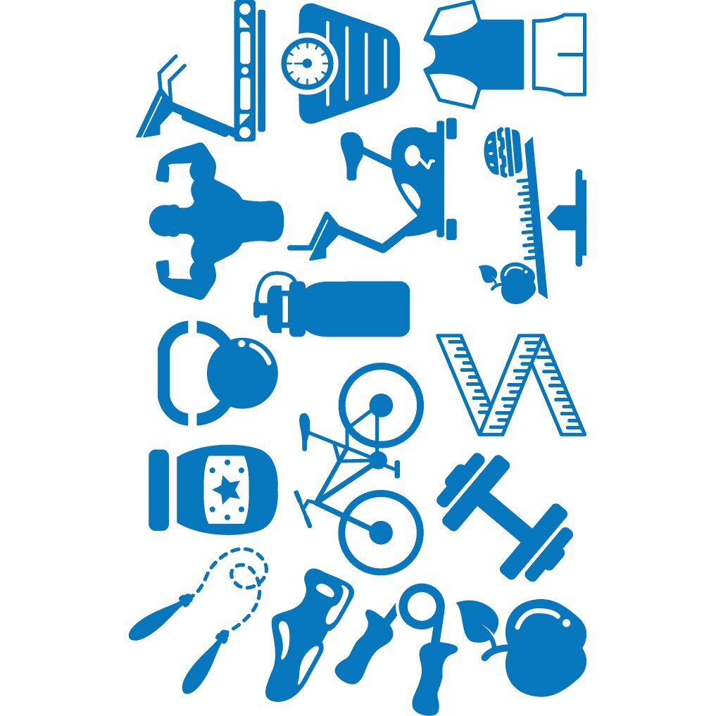 Traieste sanatos - Sticker Decorativ - Albastru - 89 x 140 cm