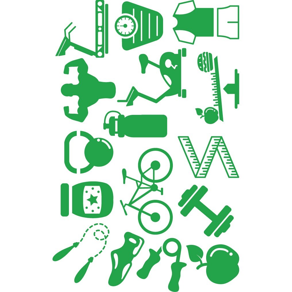 Traieste sanatos - Sticker Decorativ - Verde - 89 x 140 cm
