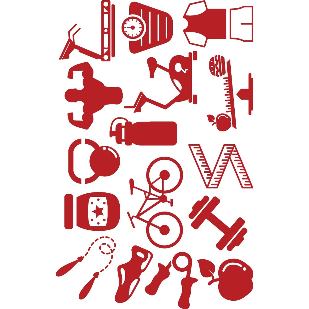 Traieste sanatos - Sticker Decorativ - Rosu Cardinal - 119 x 186 cm