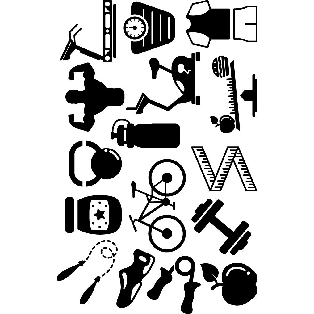 Traieste sanatos - Sticker Decorativ - Negru - 89 x 140 cm