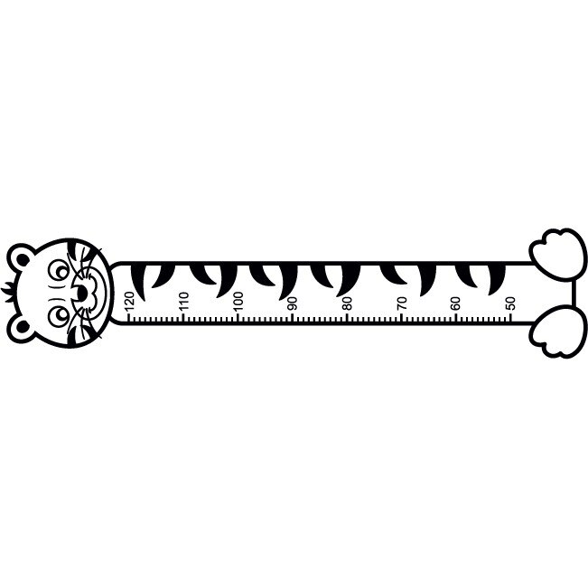 Cand am sa cresc mare - tigru - Sticker Decorativ - Negru -