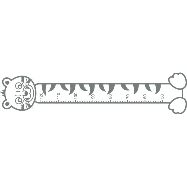 Cand am sa cresc mare - tigru - Sticker Decorativ - Gri Metal -