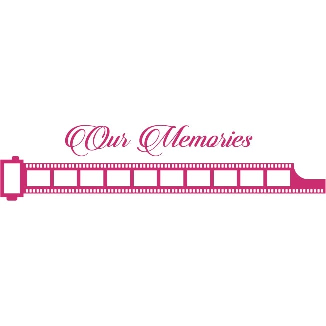 Filmul vietii noastre - Sticker Decorativ - Magenta - 183 x 43