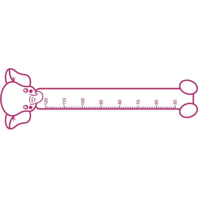 Cand am sa cresc mare - elefant - Sticker Decorativ - Magenta - 33 x 107