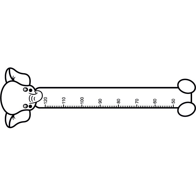 Cand am sa cresc mare - elefant - Sticker Decorativ - Negru - 33 x 107