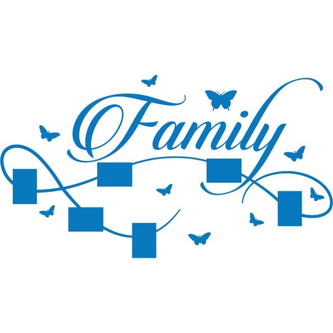 Familia mea - Sticker Decorativ - Albastru - 152 x 84