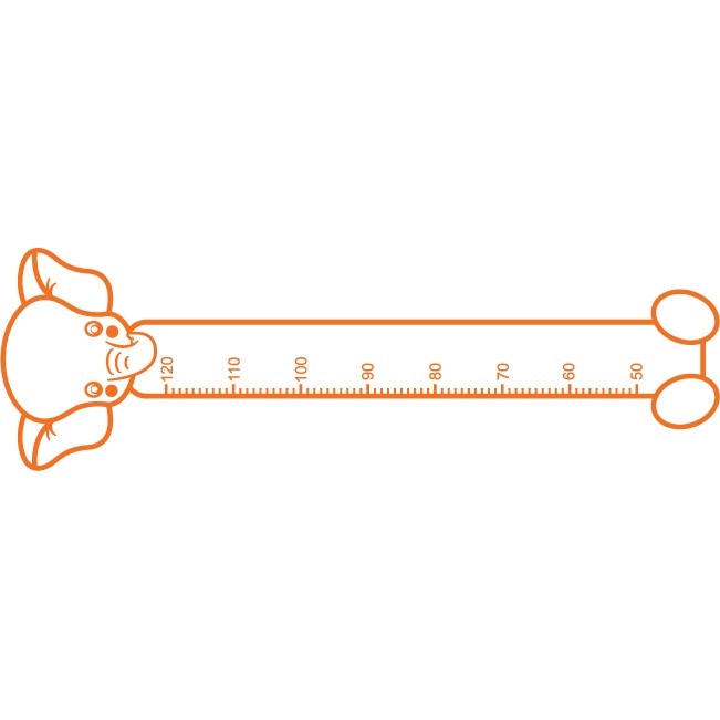 Cand am sa cresc mare - elefant - Sticker Decorativ - Portocaliu - 33 x 107