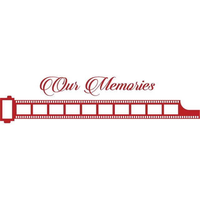 Filmul vietii noastre - Sticker Decorativ - Rosu Cardinal - 183 x 43