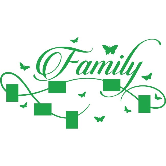 Familia mea - Sticker Decorativ - Verde - 152 x 84