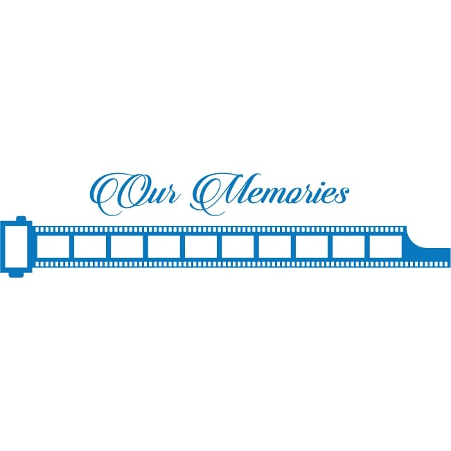 Filmul vietii noastre - Sticker Decorativ - Albastru - 183 x 43