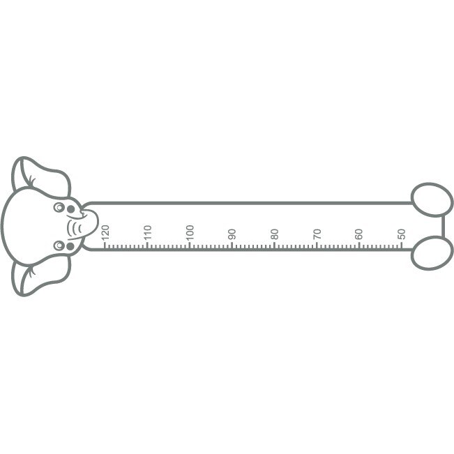 Cand am sa cresc mare - elefant - Sticker Decorativ - Gri Metal - 33 x 107