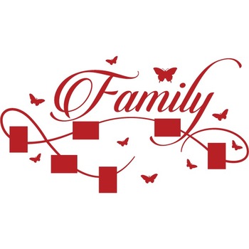 Familia mea - Sticker Decorativ - Rosu Cardinal - 152 x 84 Familia mea - Sticker Decorativ - Rosu Cardinal - 152 x 84