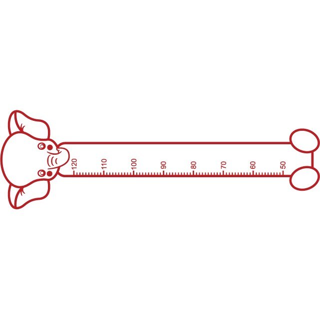 Cand am sa cresc mare - elefant - Sticker Decorativ - Rosu Cardinal - 33 x 107