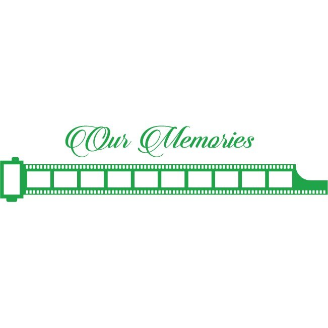 Filmul vietii noastre - Sticker Decorativ - Verde - 183 x 43