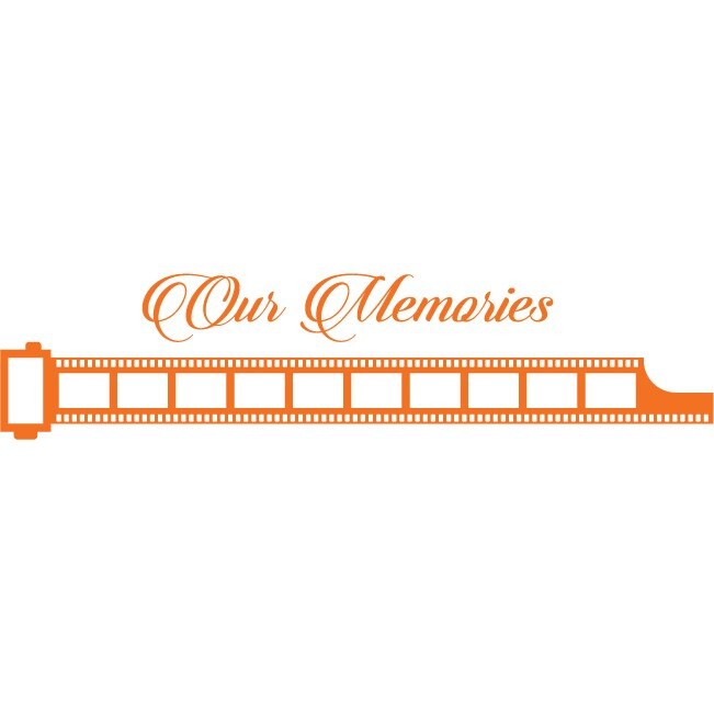 Filmul vietii noastre - Sticker Decorativ - Portocaliu - 183 x 43