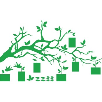 Creanga amintirilor - Sticker Decorativ - Verde - 146 x 87 Creanga amintirilor - Sticker Decorativ - Verde - 146 x 87