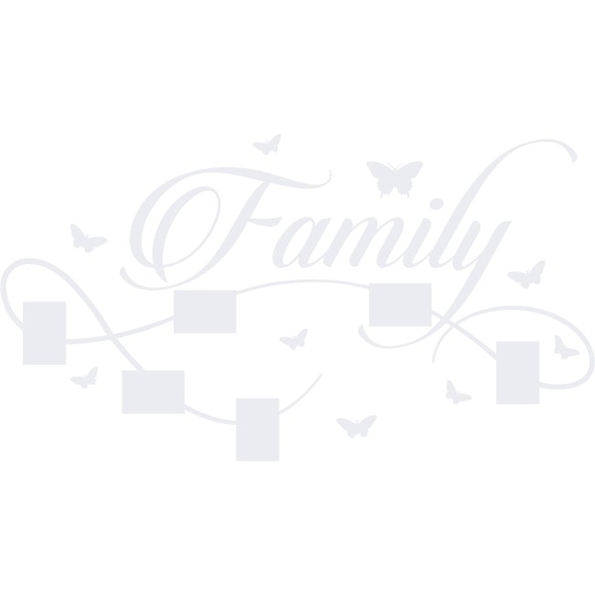 Familia mea - Sticker Decorativ - Alb polar - 152 x 84