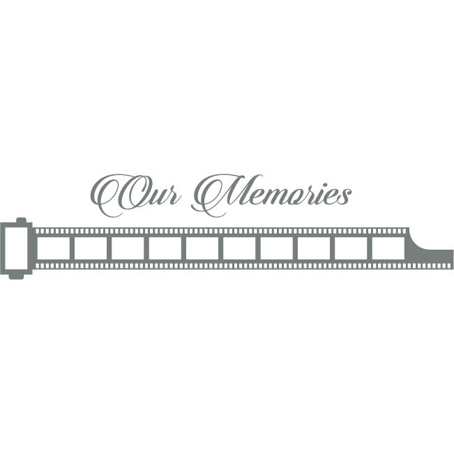 Filmul vietii noastre - Sticker Decorativ - Gri Metal - 183 x 43