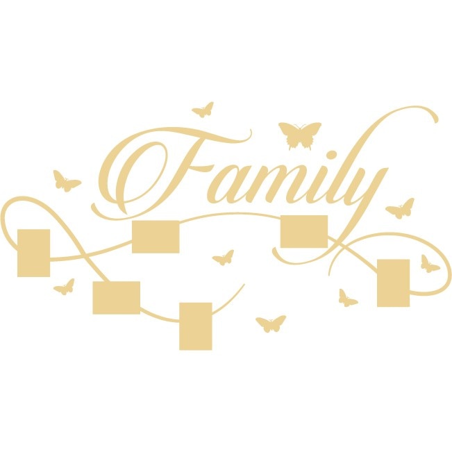 Familia mea - Sticker Decorativ - Bej - 152 x 84