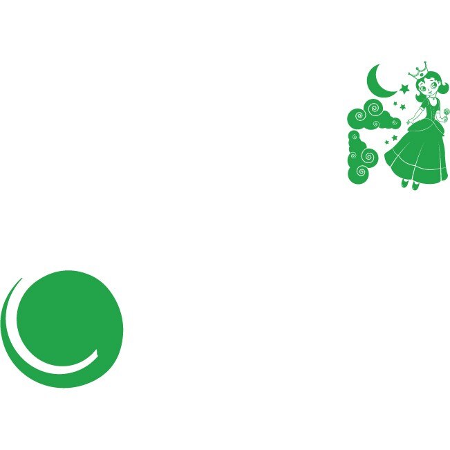 Printesa mica - Sticker Decorativ - Verde - 89 x 113 cm