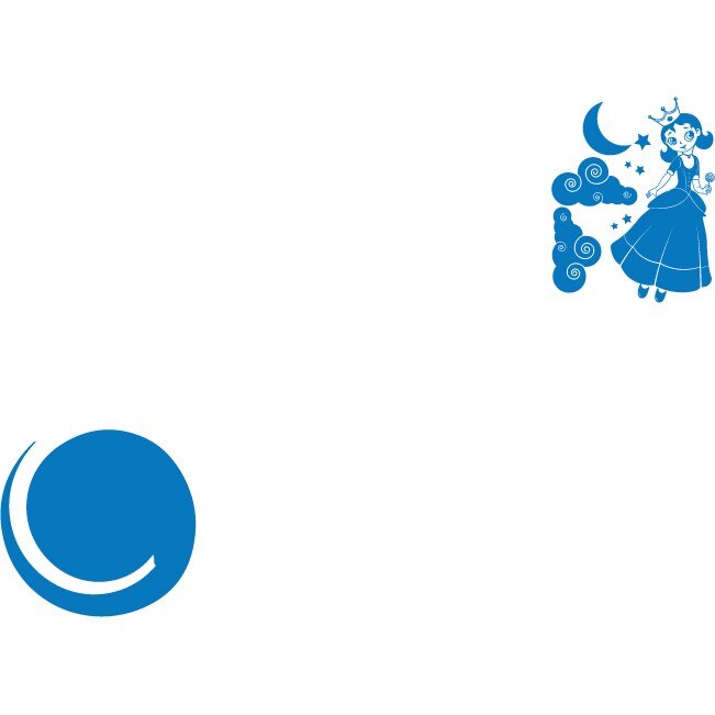 Printesa mica - Sticker Decorativ - Albastru - 89 x 113 cm