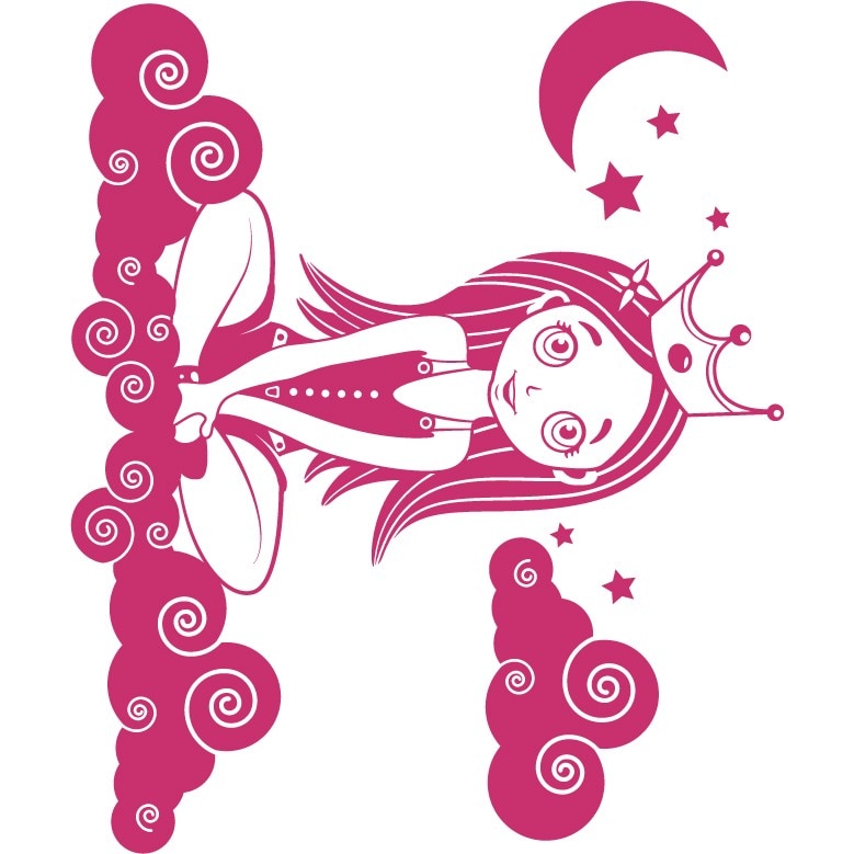 Printesa - Sticker Decorativ - Magenta - 107 x 89 cm