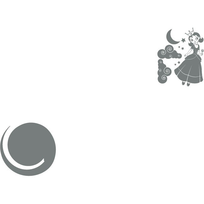 Printesa mica - Sticker Decorativ - Gri Metal - 119 x 150 cm