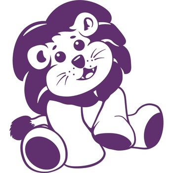 Pui de leu - Sticker Decorativ - Indigo - 89 x 100 cm Pui de leu - Sticker Decorativ - Indigo - 89 x 100 cm