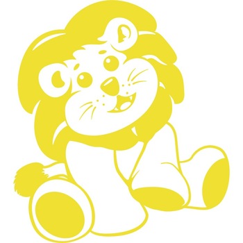 Pui de leu - Sticker Decorativ - Lemon - 119 x 133 cm Pui de leu - Sticker Decorativ - Lemon - 119 x 133 cm