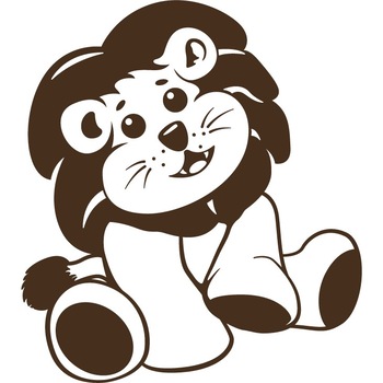 Pui de leu - Sticker Decorativ - Choco - 119 x 133 cm Pui de leu - Sticker Decorativ - Choco - 119 x 133 cm