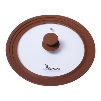 Capac pentru oala Luigi Ferrero Verona FR-2226SV, Silicon, Maro Capac pentru oala Luigi Ferrero Verona FR-2226SV, Silicon, Maro