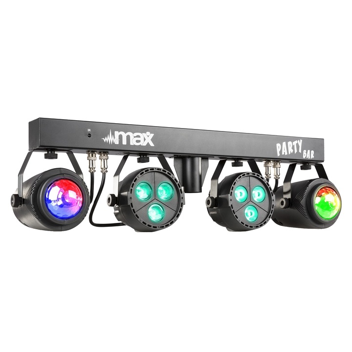 DMX fénykészlet, 2x PAR, 2x JellyMoon, RGBW, 14x 3W, Max PARTYBAR1