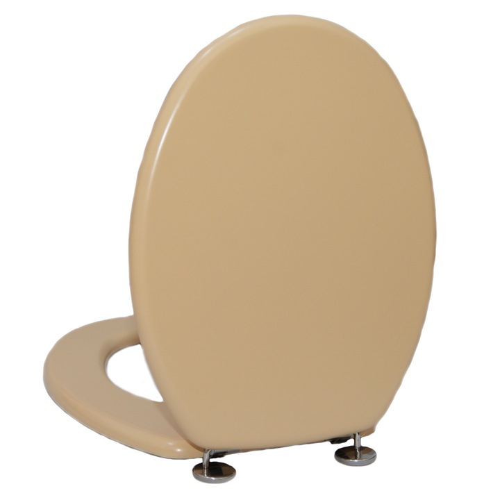 Capac WC Bej Universal cu Balamale Inox