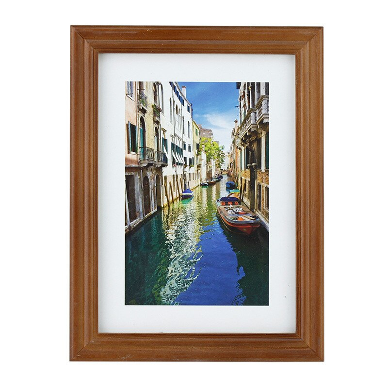 Rama foto Green Ocean, format 13x18 cm, cadru lemn, suport birou, maro