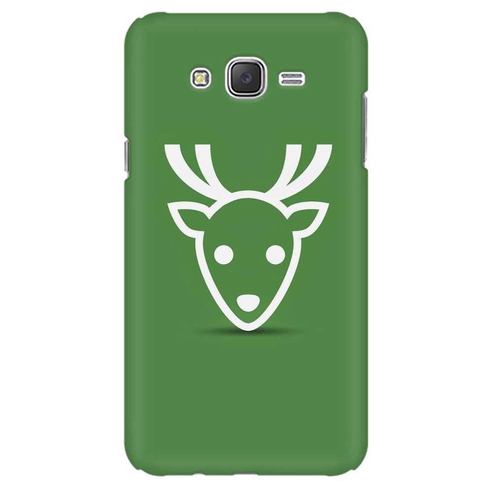 Husa silicon pentru Samsung Galaxy J1 2016, Minimal Reindeer Illustration Green