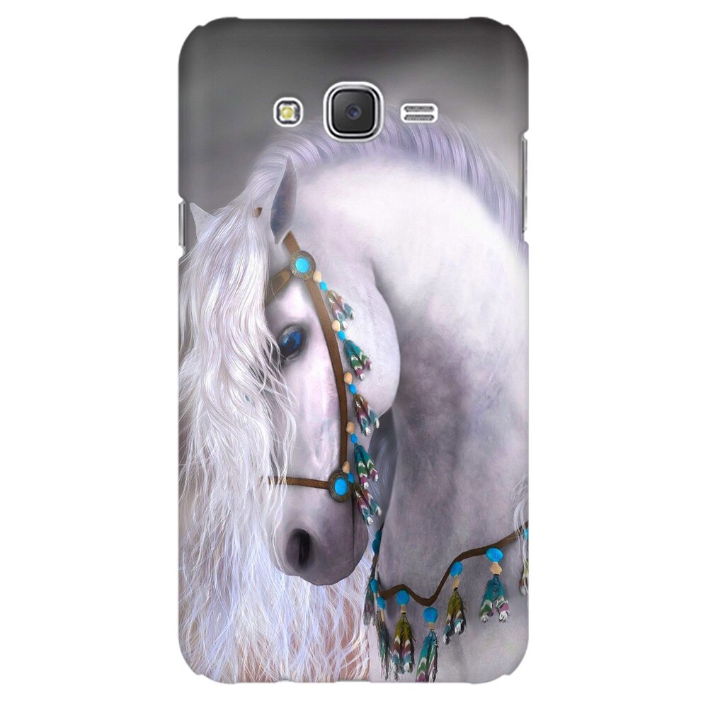 Husa silicon pentru Samsung Galaxy J1 2016, White Horse