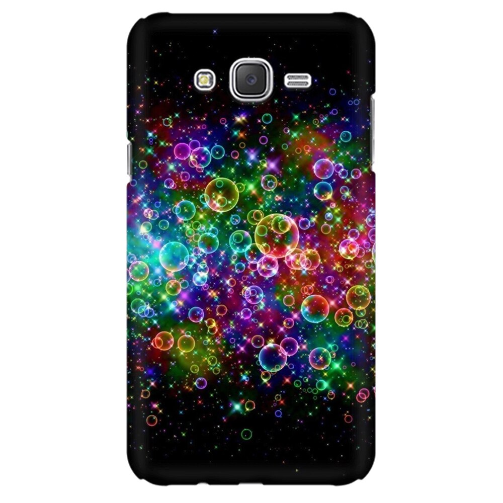 Husa silicon pentru Samsung Galaxy J1 2016, Rainbow Colored Soap Bubbles