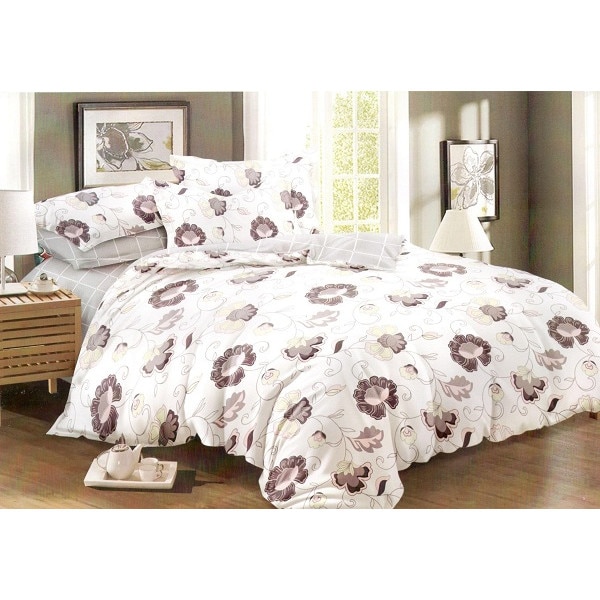 Set Lenjerie pat dublu, Bumbac Satinat, 4 Piese, 230x250 cm, RUBINO-108