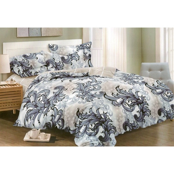 Set Lenjerie pat dublu, Bumbac Satinat, 4 Piese, 230x250 cm, RUBINO-111