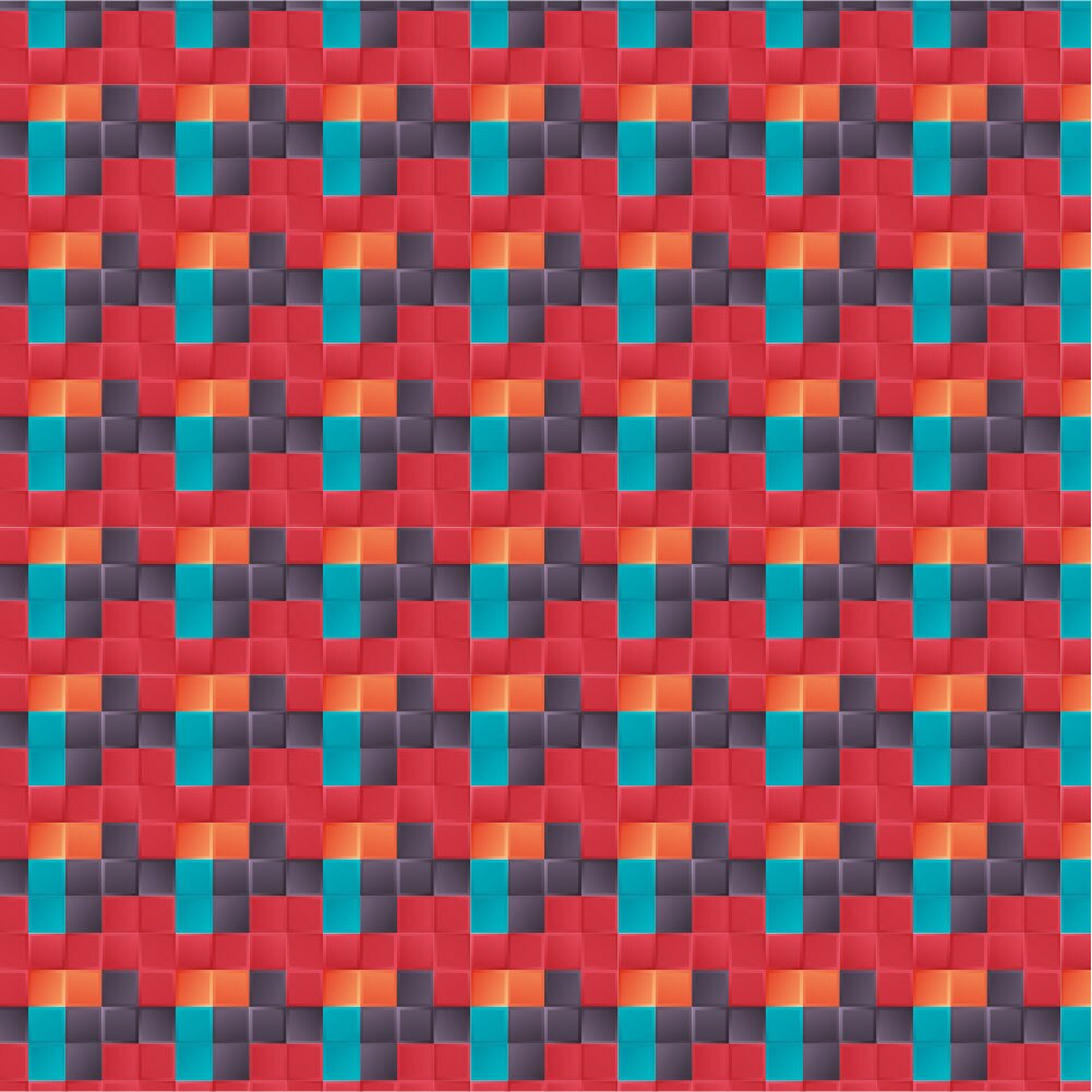 Tapet Premium Heartwork Geometric patrat culori puternice, Ecologic, Non-Woven, Set 6 Role, 150 cm x 310 cm