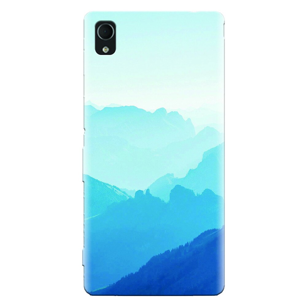 Husa silicon pentru Sony Xperia X, Blue Mountain Crests