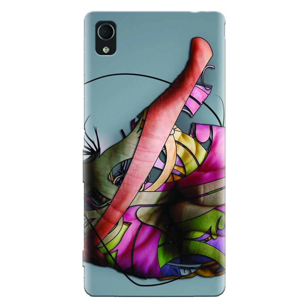 Husa silicon pentru Sony Xperia M4, Abstract Minimalistic Hands