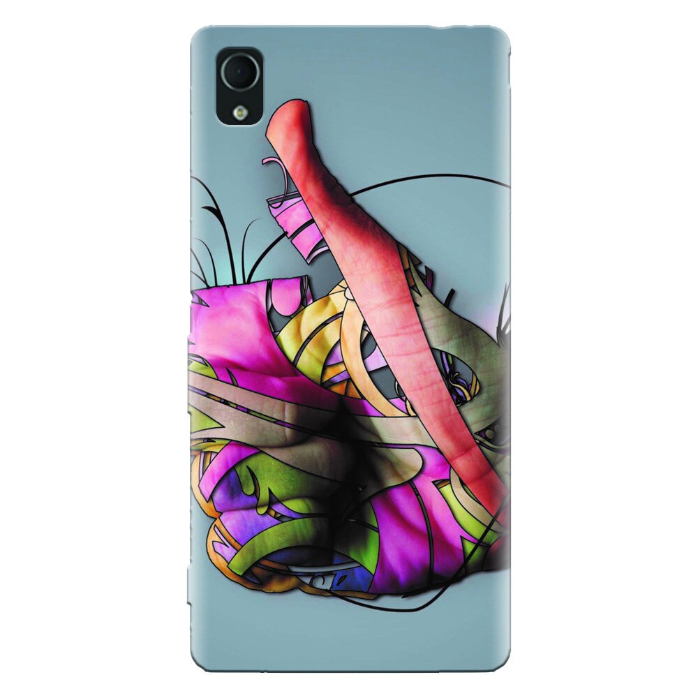 Husa silicon pentru Sony Xperia X, Beautiful Hand Art