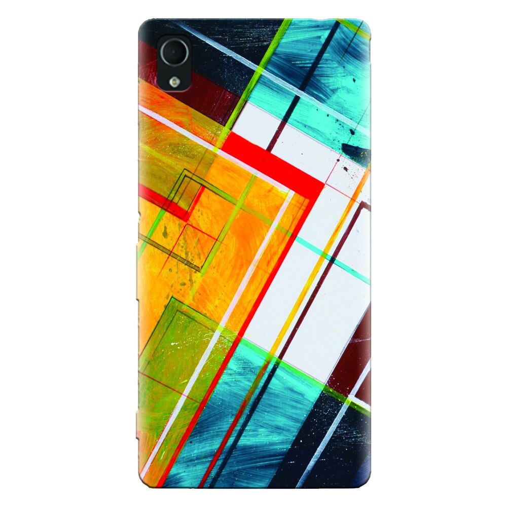 Husa silicon pentru Sony Xperia Z1, Abstraction Color Shape