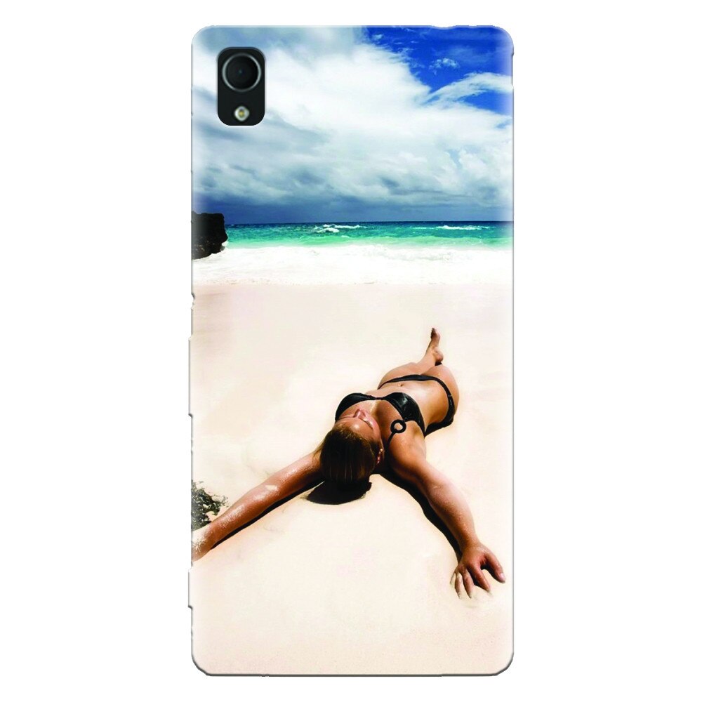 Husa silicon pentru Sony Xperia M4, Beach Lounging